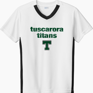 Sport-Tek Youth Competitor United Short-Sleeve V-Neck Tee