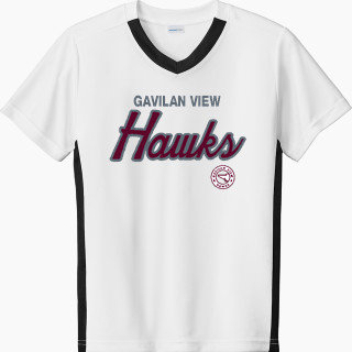 Sport-Tek Youth Competitor United Short-Sleeve V-Neck Tee