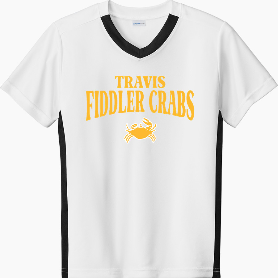Travis Fiddler Crabs Sport-Tek Youth Competitor United Short-Sleeve V-Neck Tee