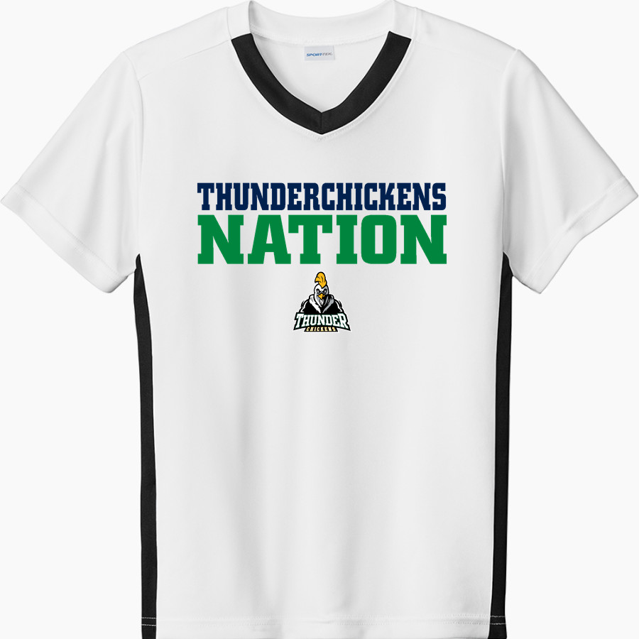 Doane Stuart Thunderchickens Thunderchickens <span class="pdp-name-mascot">Doane Stuart Thunderchickens</span> Sport-Tek Youth Competitor United Short-Sleeve V-Neck Tee