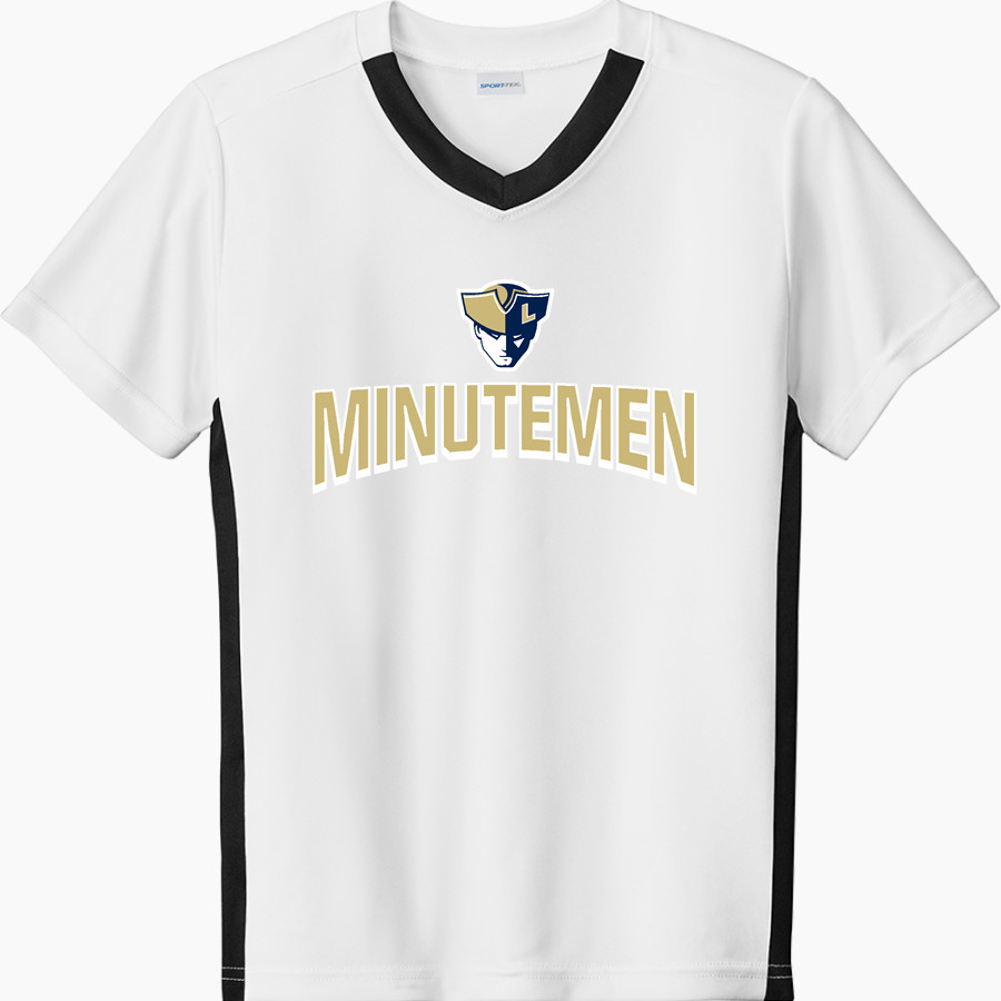 LEXINGTON HIGH SCHOOL MINUTEMEN <span class="pdp-name-mascot">LEXINGTON MINUTEMEN</span> Sport-Tek Youth Competitor United Short-Sleeve V-Neck Tee