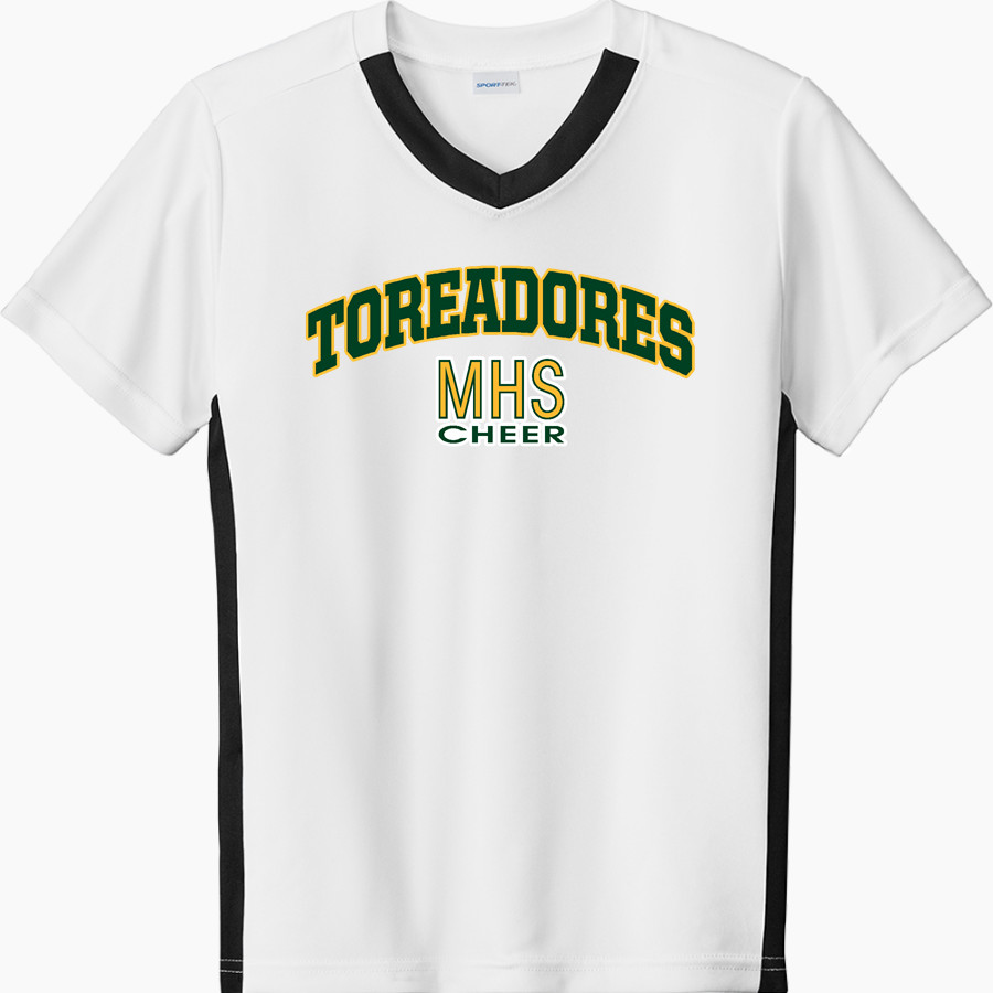 Monterey Toreadores <span class="pdp-name-mascot">Monterey Toreadores</span> Sport-Tek Youth Competitor United Short-Sleeve V-Neck Tee