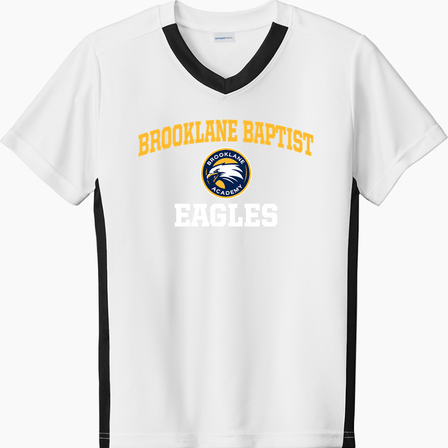 Brooklane Baptist Eagles Sport-Tek Youth Competitor United Short-Sleeve V-Neck Tee