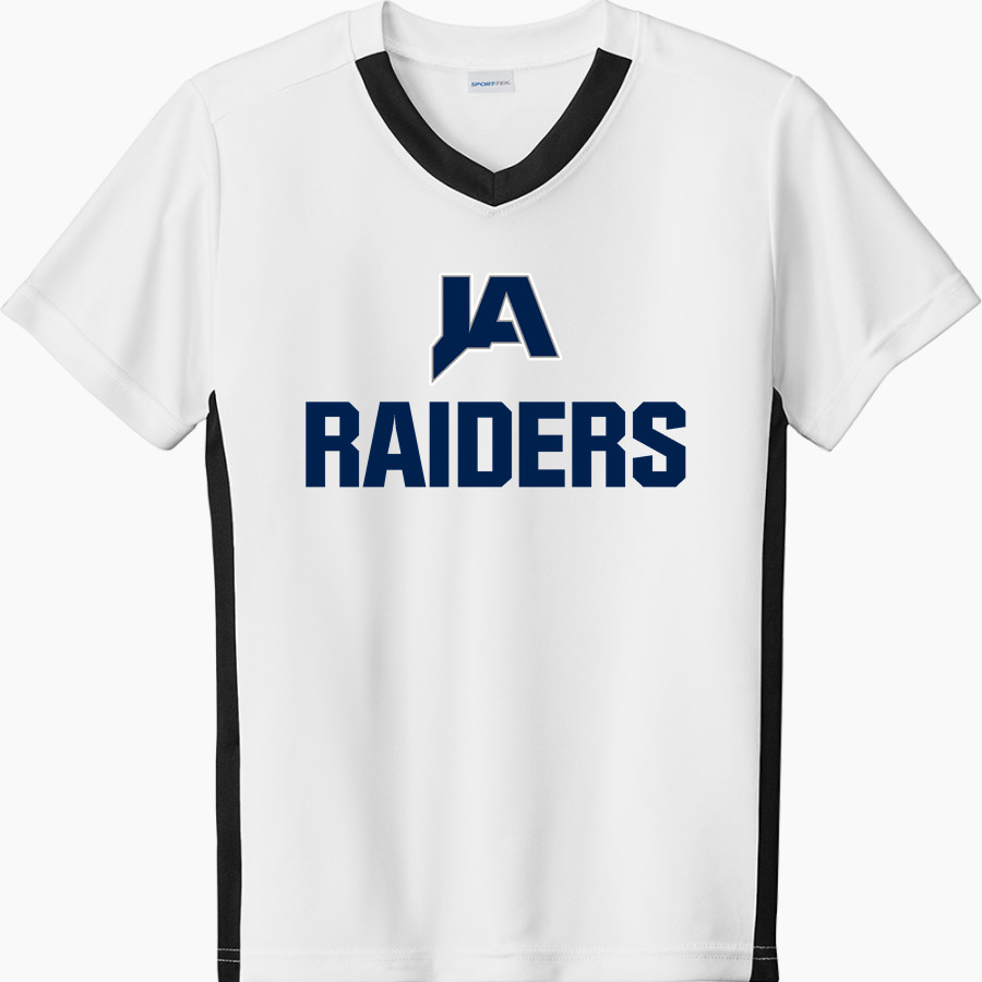 JACKSON ACADEMY RAIDERS <span class="pdp-name-mascot">JACKSON ACADEMY RAIDERS</span> Sport-Tek Youth Competitor United Short-Sleeve V-Neck Tee