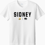 SIDNEY HIGH SCHOOL YELLOW JACKETS <span class="pdp-name-mascot">SIDNEY YELLOW JACKETS</span> Sport-Tek Youth Competitor United Short-Sleeve V-Neck Tee Front Thumbnail