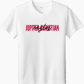 Sport-Tek Youth Competitor United Short-Sleeve V-Neck Tee