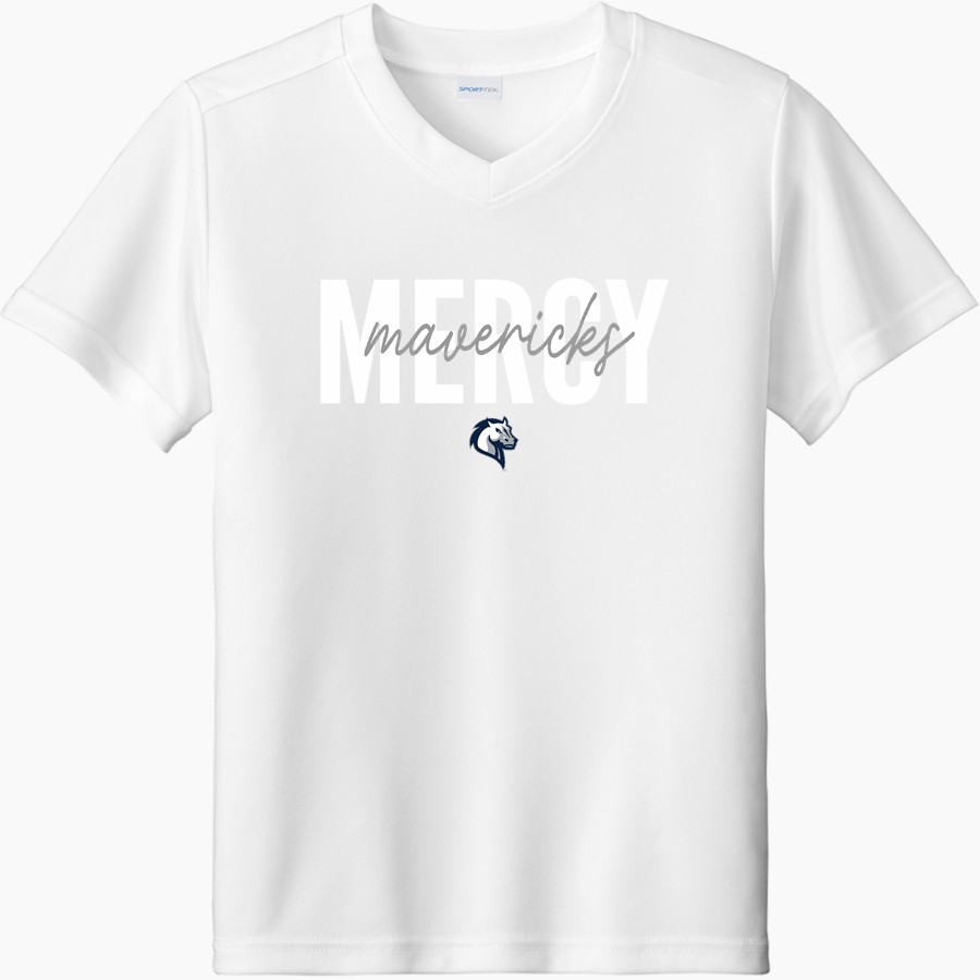 Mercy University Mavericks Online Store Sport-Tek Youth Competitor United Short-Sleeve V-Neck Tee