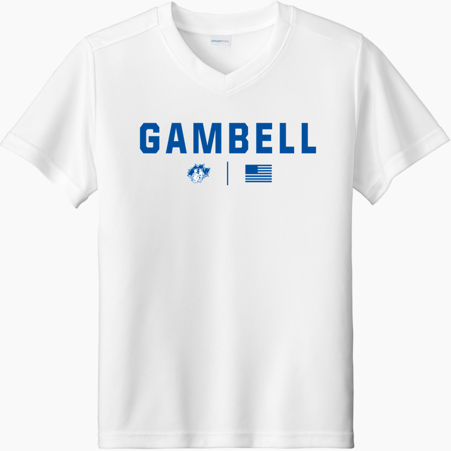 Gambell Qughsatkut <span class="pdp-name-mascot">Gambell School Qughsatkut</span> Sport-Tek Youth Competitor United Short-Sleeve V-Neck Tee