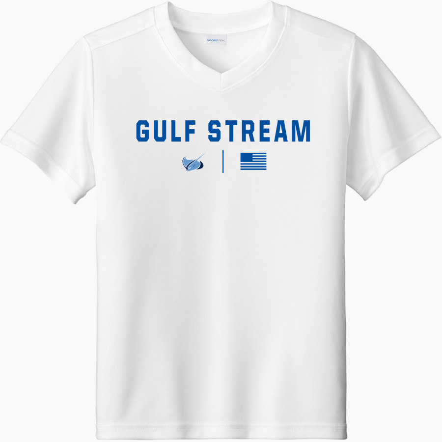 Gulf Stream Stingrays Sport-Tek Youth Competitor United Short-Sleeve V-Neck Tee