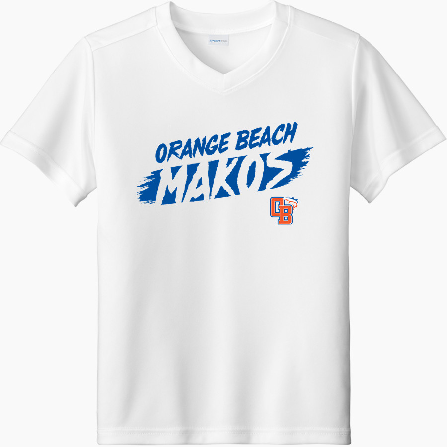 Orange Beach High School Makos Sport-Tek Youth Competitor United Short-Sleeve V-Neck Tee