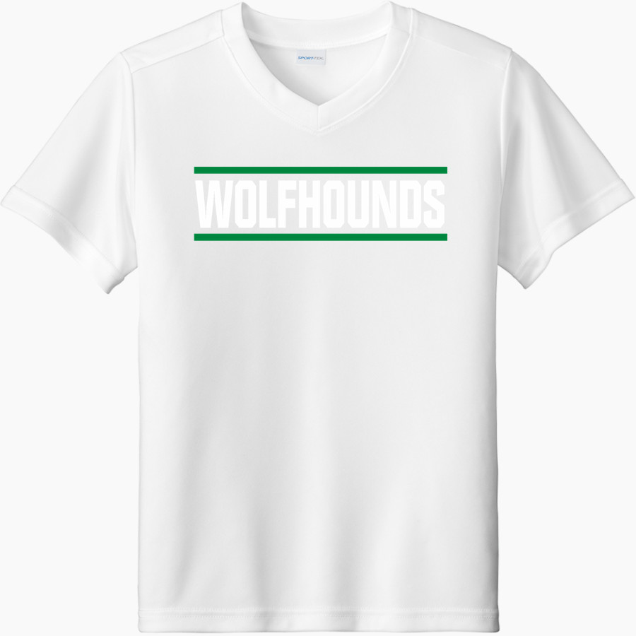 St. Patrick's Academy Wolfhounds <span class="pdp-name-mascot">Great Falls Central Catholic H S Mustangs</span> Sport-Tek Youth Competitor United Short-Sleeve V-Neck Tee