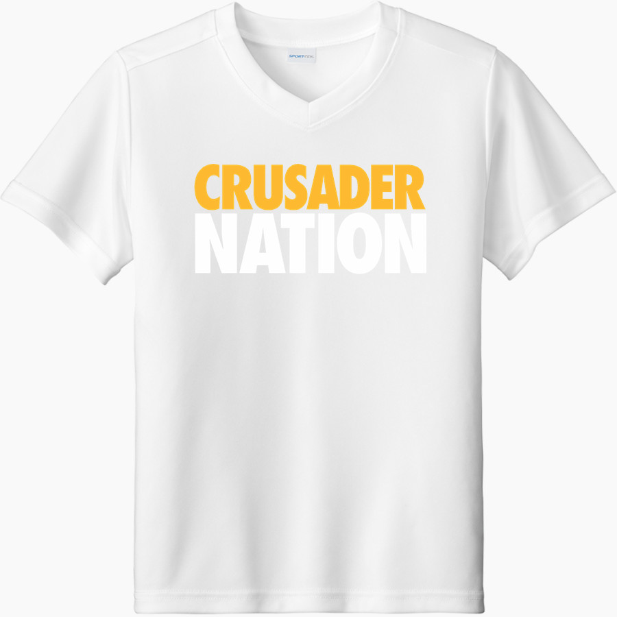 Holy Cross Crusaders Sport-Tek Youth Competitor United Short-Sleeve V-Neck Tee