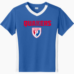 Plainfield Quakers <span class="pdp-name-mascot">Plainfield Quakers</span> Sport-Tek Youth Competitor United Short-Sleeve V-Neck Tee Front Thumbnail