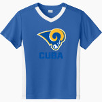 CUBA HIGH SCHOOL RAMS <span class="pdp-name-mascot">CUBA RAMS</span> Sport-Tek Youth Competitor United Short-Sleeve V-Neck Tee Front Thumbnail