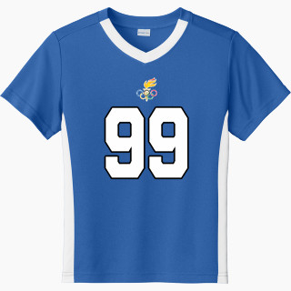 Sport-Tek Youth Competitor United Short-Sleeve V-Neck Tee