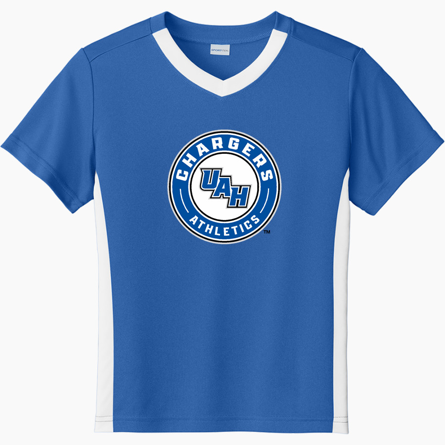 UAH Chargers <span class="pdp-name-mascot">University of Alabama Chargers</span> Sport-Tek Youth Competitor United Short-Sleeve V-Neck Tee