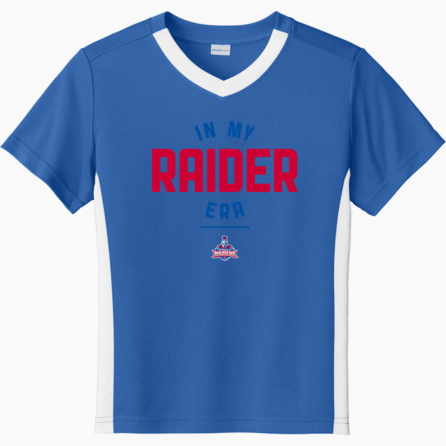 Massena Red Raiders <span class="pdp-name-mascot">Massena Raiders</span> Sport-Tek Youth Competitor United Short-Sleeve V-Neck Tee