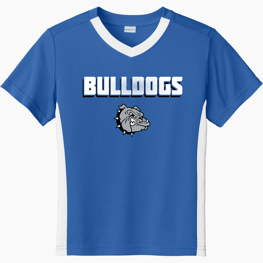 Woodburn Bulldogs <span class="pdp-name-mascot">Woodburn Bulldogs</span> Sport-Tek Youth Competitor United Short-Sleeve V-Neck Tee