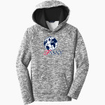 French-American School of New York - Online Store <span class="pdp-name-mascot">French-American School Sharks</span> Sport-Tek Youth PosiCharge Electric Heather Fleece Hoodie Front Thumbnail