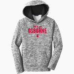 OSBORNE HIGH SCHOOL CARDINALS <span class="pdp-name-mascot">OSBORNE CARDINALS</span> Sport-Tek Youth PosiCharge Electric Heather Fleece Hoodie Front Thumbnail