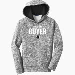 Denton Lacrosse Lacrosse Sport-Tek Youth PosiCharge Electric Heather Fleece Hoodie Front Thumbnail