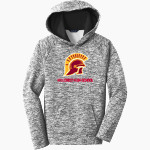 HILLCREST HIGH SCHOOL TROJANS <span class="pdp-name-mascot">Hillcrest High School TROJANS</span> Sport-Tek Youth PosiCharge Electric Heather Fleece Hoodie Front Thumbnail