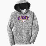 EAST HIGH SCHOOL EAGLES <span class="pdp-name-mascot">EAST EAGLES</span> Sport-Tek Youth PosiCharge Electric Heather Fleece Hoodie Front Thumbnail