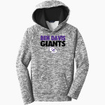 Ben Davis Giants Sport-Tek Youth PosiCharge Electric Heather Fleece Hoodie Front Thumbnail