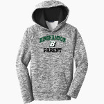 Binghamton University Sport-Tek Youth PosiCharge Electric Heather Fleece Hoodie Front Thumbnail
