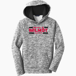 WILMOT UNION HIGH SCHOOL PANTHERS Sport-Tek Youth PosiCharge Electric Heather Fleece Hoodie Front Thumbnail