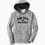 King Tech High School Online Apparel Store Sport-Tek Youth PosiCharge Electric Heather Fleece Hoodie Front Thumbnail