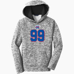 Nonnewaug Chiefs Sport-Tek Youth PosiCharge Electric Heather Fleece Hoodie Front Thumbnail