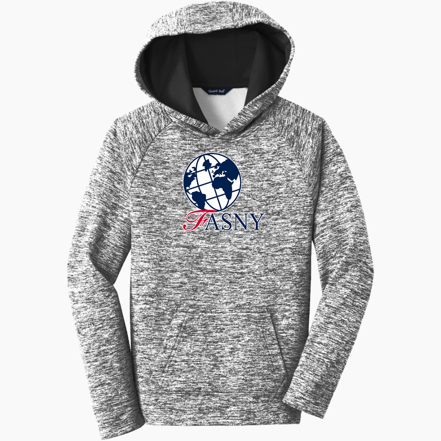 French-American School of New York - Online Store <span class="pdp-name-mascot">French-American School Sharks</span> Sport-Tek Youth PosiCharge Electric Heather Fleece Hoodie