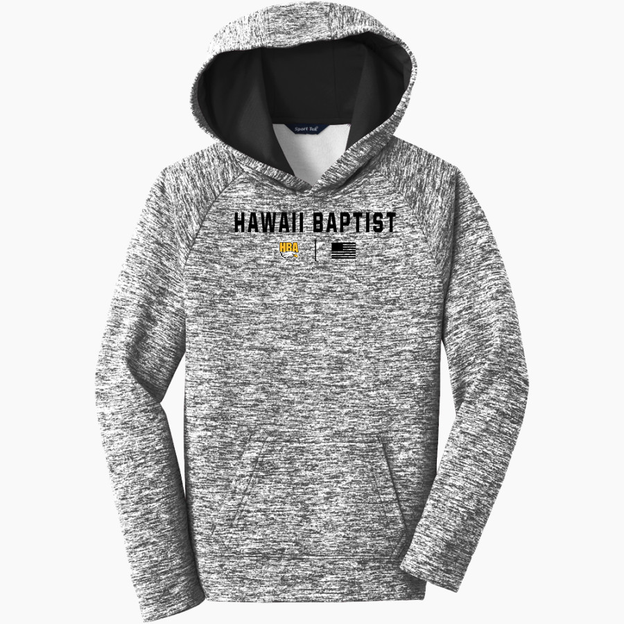 Hawaii Baptist Eagles <span class="pdp-name-mascot">HBA Eagles</span> Sport-Tek Youth PosiCharge Electric Heather Fleece Hoodie