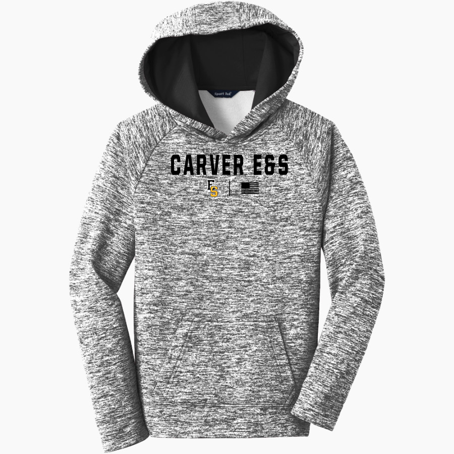 Carver E&S E&S Sport-Tek Youth PosiCharge Electric Heather Fleece Hoodie