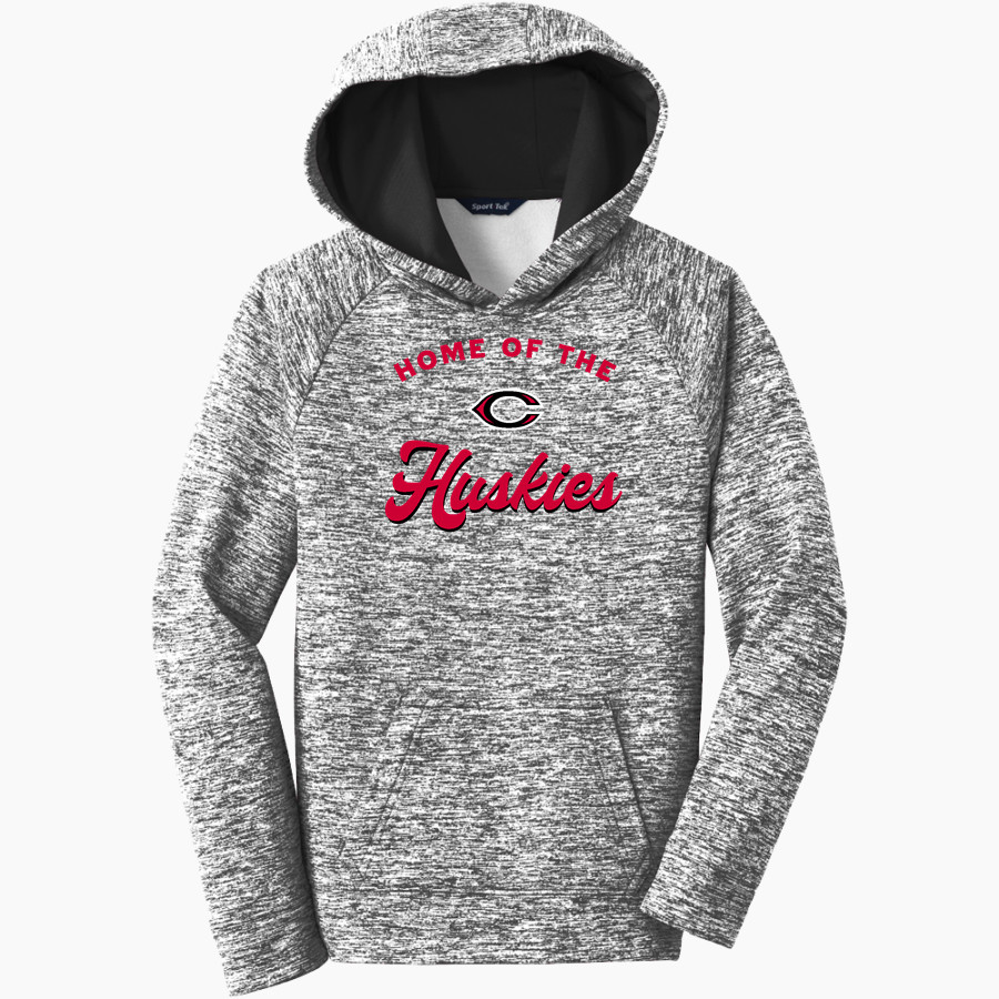 CENTENNIAL HIGH SCHOOL HUSKIES <span class="pdp-name-mascot">CENTENNIAL HUSKIES</span> Sport-Tek Youth PosiCharge Electric Heather Fleece Hoodie