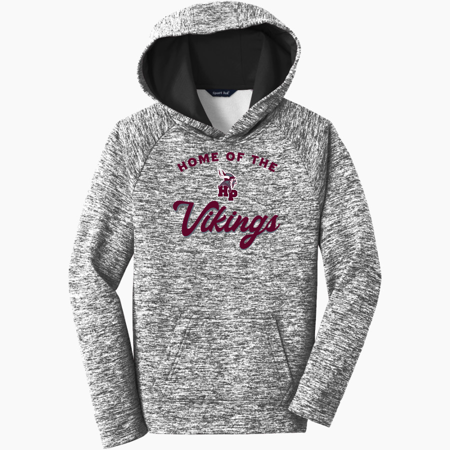 HAZEL PARK HIGH SCHOOL VIKINGS Sport-Tek Youth PosiCharge Electric Heather Fleece Hoodie