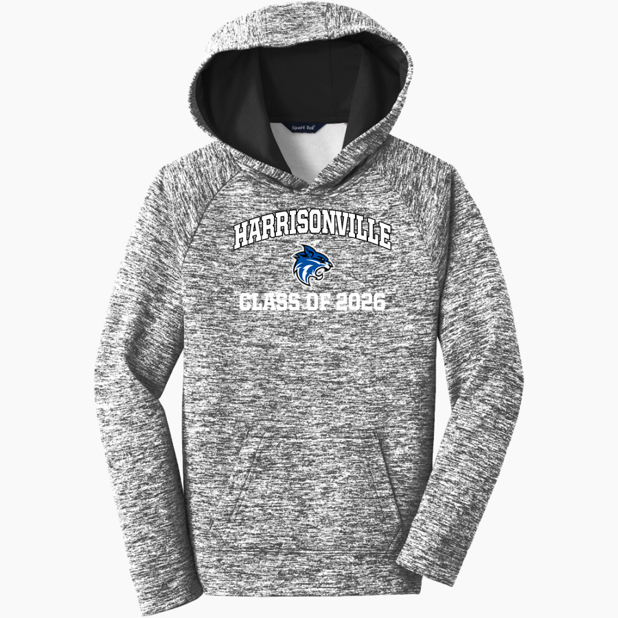 HARRISONVILLE HIGH SCHOOL WILDCATS Sport-Tek Youth PosiCharge Electric Heather Fleece Hoodie