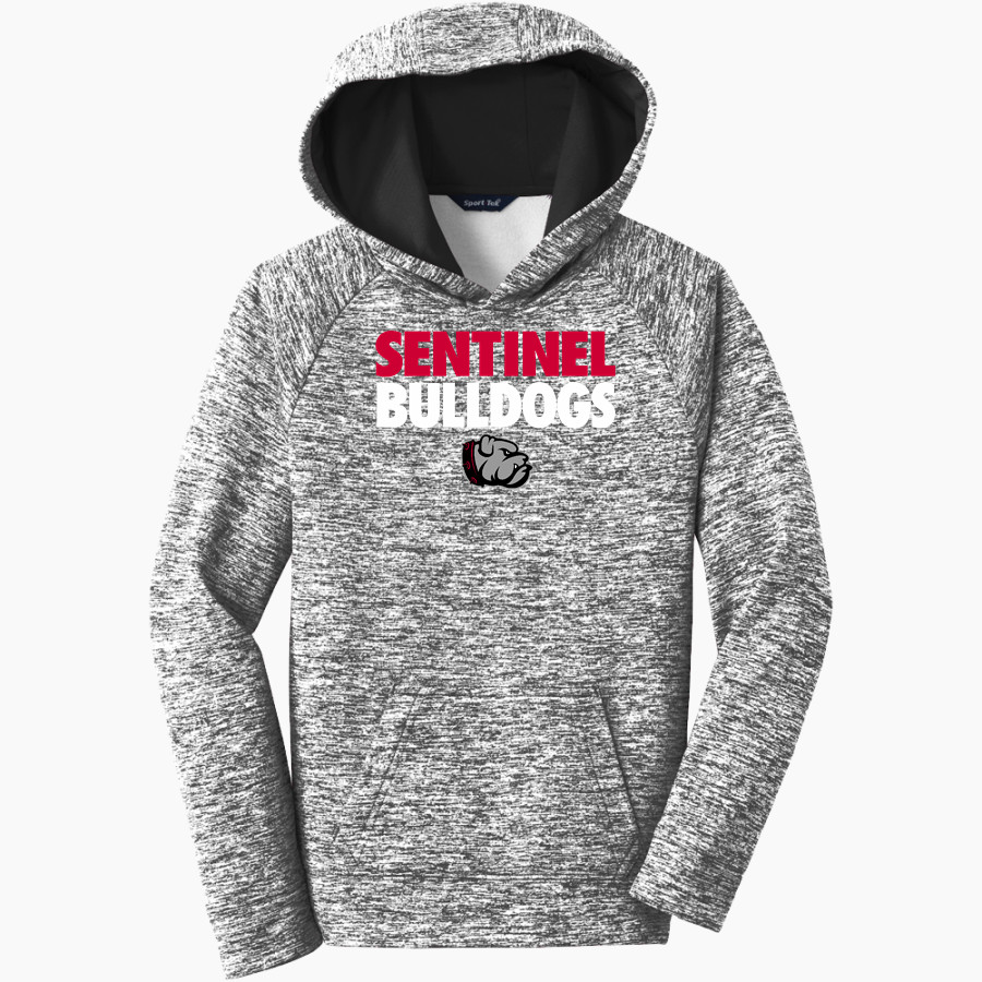 SENTINEL HIGH SCHOOL BULLDOGS <span class="pdp-name-mascot">SENTINEL BULLDOGS</span> Sport-Tek Youth PosiCharge Electric Heather Fleece Hoodie