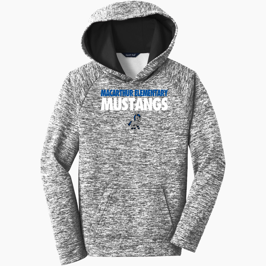 MacArthur Elementary Mustangs Sport-Tek Youth PosiCharge Electric Heather Fleece Hoodie