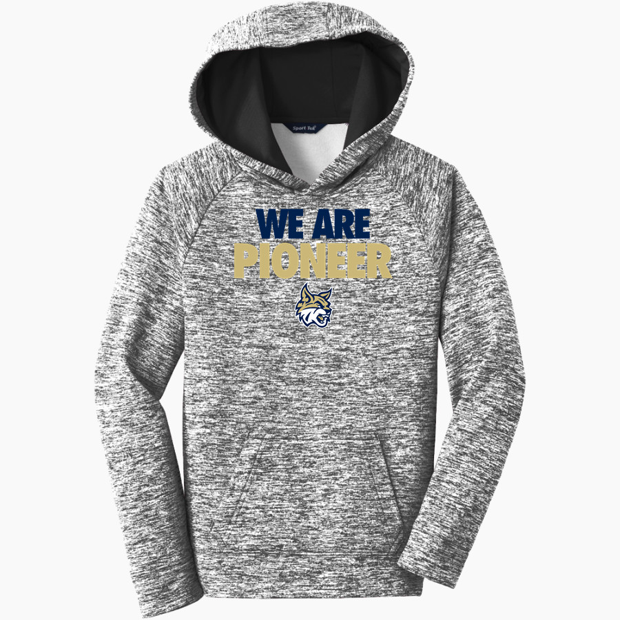 Pioneer Wildcats <span class="pdp-name-mascot">Pioneer Middle School Wildcats</span> Sport-Tek Youth PosiCharge Electric Heather Fleece Hoodie