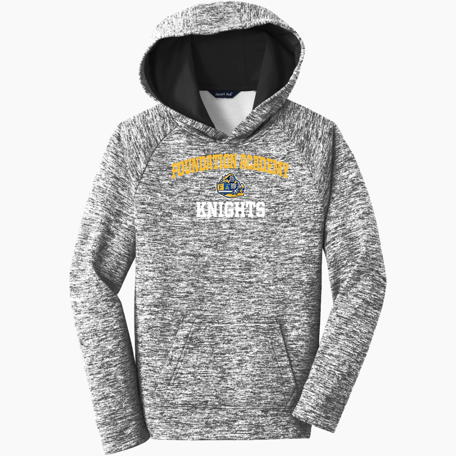 FOUNDATION ACADEMY Knights <span class="pdp-name-mascot">FOUNDATION ACADEMY CHARTER SCHOOL Knights</span> Sport-Tek Youth PosiCharge Electric Heather Fleece Hoodie