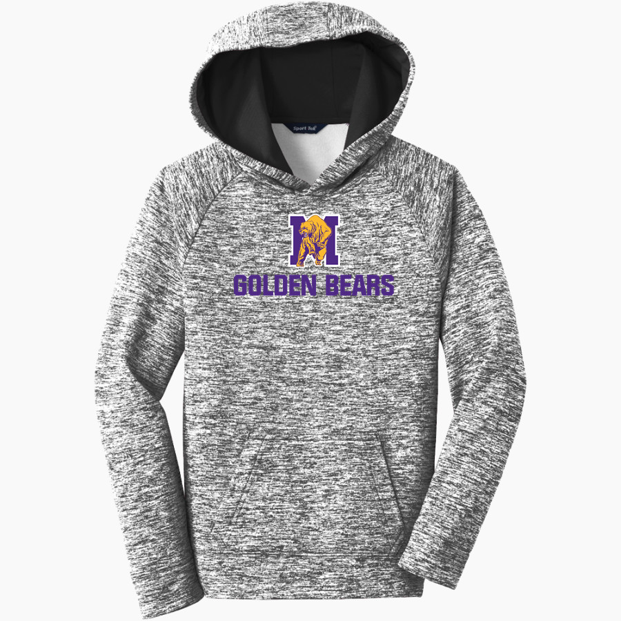 Miles Golden Bears Sport-Tek Youth PosiCharge Electric Heather Fleece Hoodie