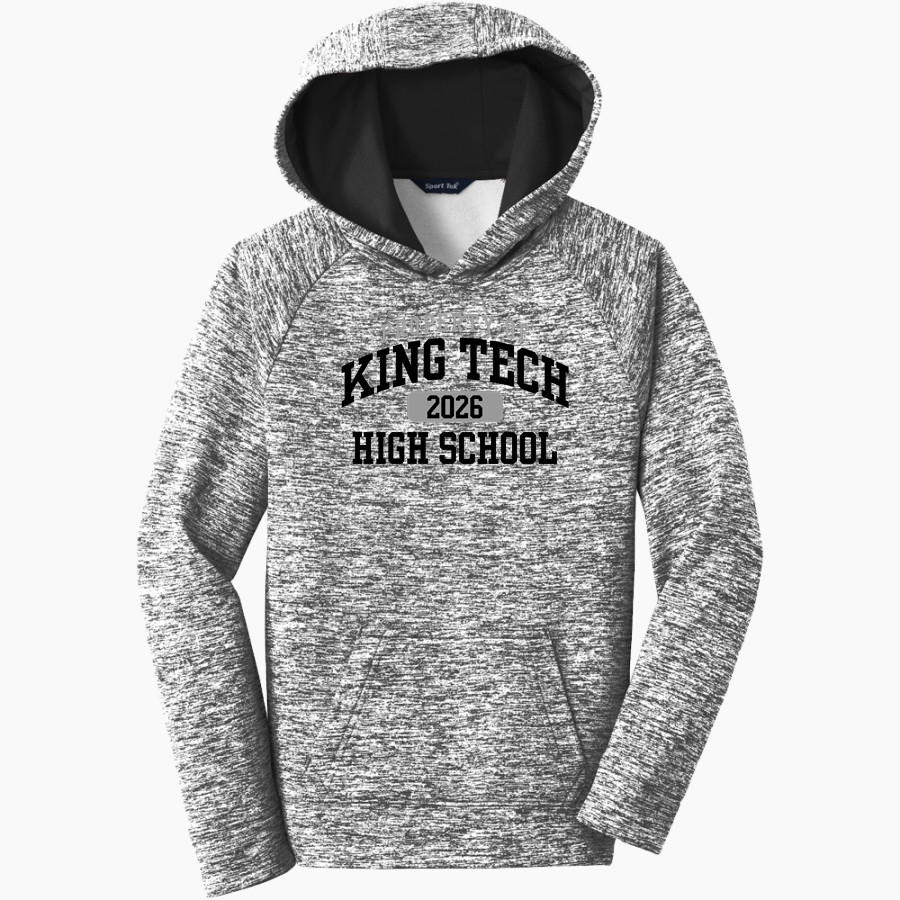 King Tech High School Online Apparel Store Sport-Tek Youth PosiCharge Electric Heather Fleece Hoodie