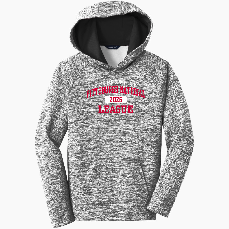 PITTSBURGH NATIONAL LEAGUE PITTSBURGH NATIONAL <span class="pdp-name-mascot">PITTSBURGH NATIONAL LEAGUE</span> Sport-Tek Youth PosiCharge Electric Heather Fleece Hoodie