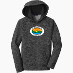 Chuckanut Bay Rugby <span class="pdp-name-mascot">Chuckanut Geoducks</span> Sport-Tek Youth PosiCharge Electric Heather Fleece Hoodie Front Thumbnail