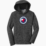 Kairos Public Schools Patriots <span class="pdp-name-mascot">Kairos Public Schools Patriots</span> Sport-Tek Youth PosiCharge Electric Heather Fleece Hoodie Front Thumbnail