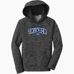 Out-of-Door Thunder Sport-Tek Youth PosiCharge Electric Heather Fleece Hoodie Front Thumbnail