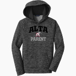 ALTA HIGH SCHOOL HAWKS Sport-Tek Youth PosiCharge Electric Heather Fleece Hoodie Front Thumbnail