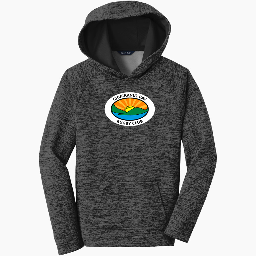Chuckanut Bay Rugby <span class="pdp-name-mascot">Chuckanut Geoducks</span> Sport-Tek Youth PosiCharge Electric Heather Fleece Hoodie